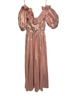 NOS Vintage 80’s Dusty Pink Prom Dress WITH TAGS!! Size 10 Off Shoulder